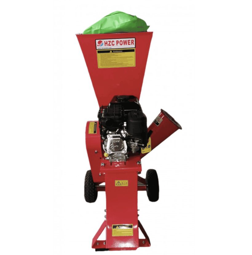 Biotrituradora HZC Power SR75 para madera blanda y dura con motor de gasolina