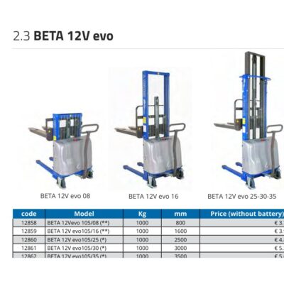 Apilador semieléctrico Armanni Beta 12V evo