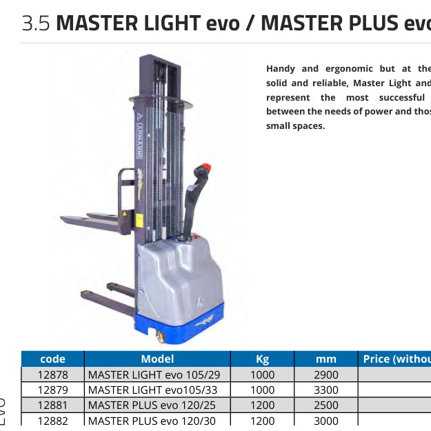 Apilador eléctrico Armanni Master evo