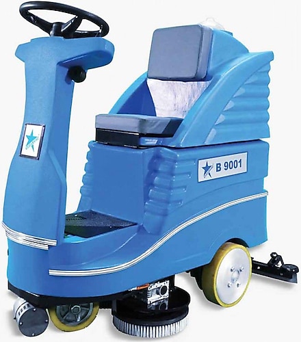 Cleanvac B9001 fregadora de suelos con conductor sentado - vista principal