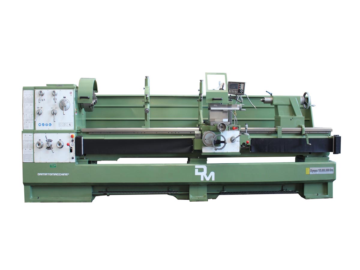 Damatomacchine Olympus 3000 - vista frontal Torno para metal Damatomacchine Olympus 3000 DMTO019 - vista frontal