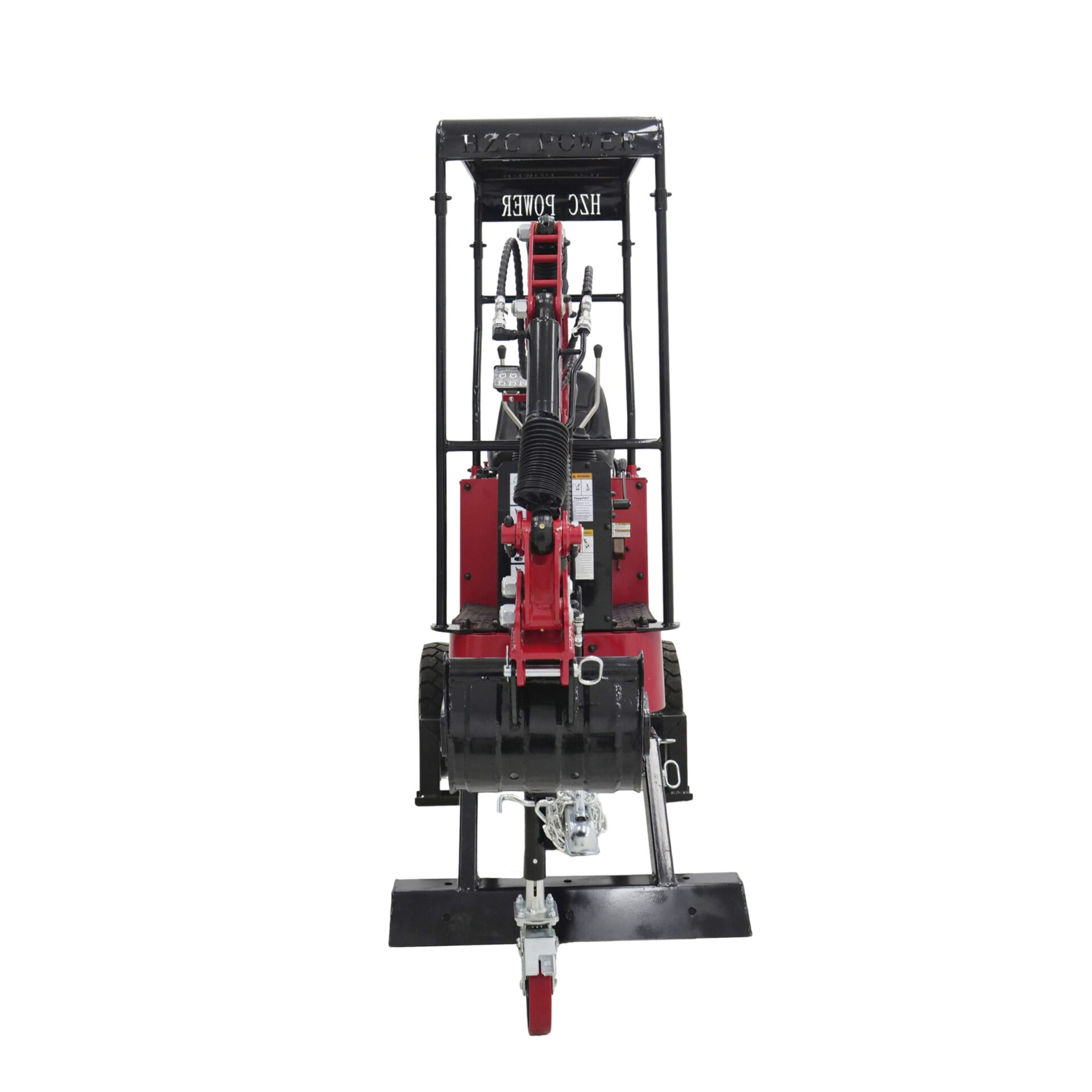 HZC Power BZR520K - vista frontal Miniexcavadora HZC Power BZR520K - vista frontal del brazo, cuchara y apoyos
