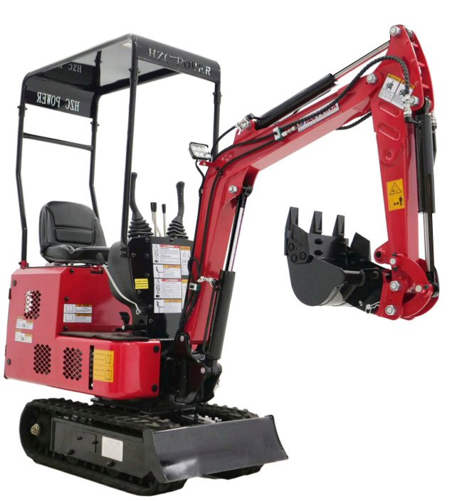 HZC Power EBKB810K - vista frontal lateral Miniexcavadora HZC Power EBKB810K - vista frontal lateral