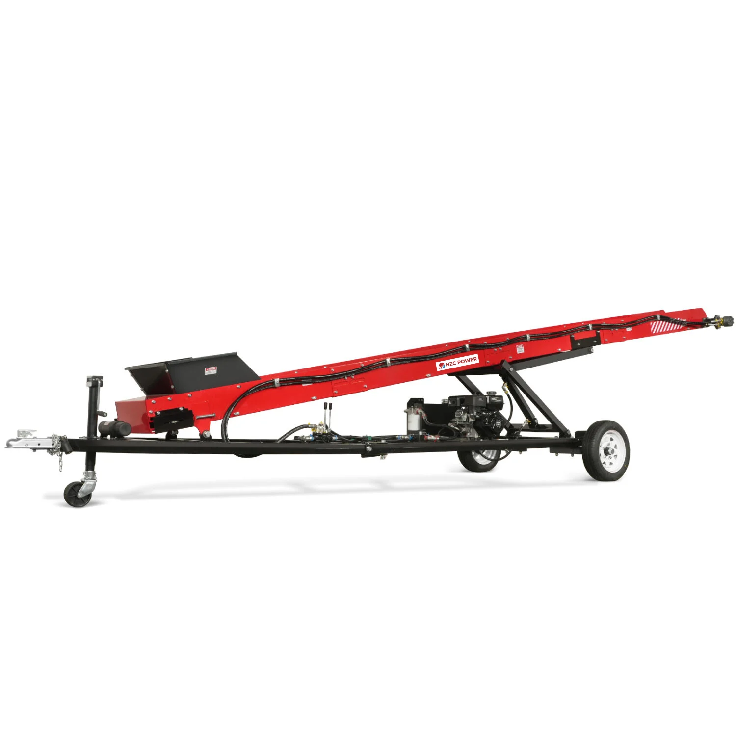 HZC Power FB6 - vista lateral baja Cinta transportadora HZC Power FB6 - vista lateral en posición baja