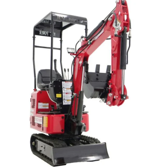 HZC Power SDKB790 - vista frontal Miniexcavadora HZC Power SDKB790 - vista frontal con hoja dózer y brazo