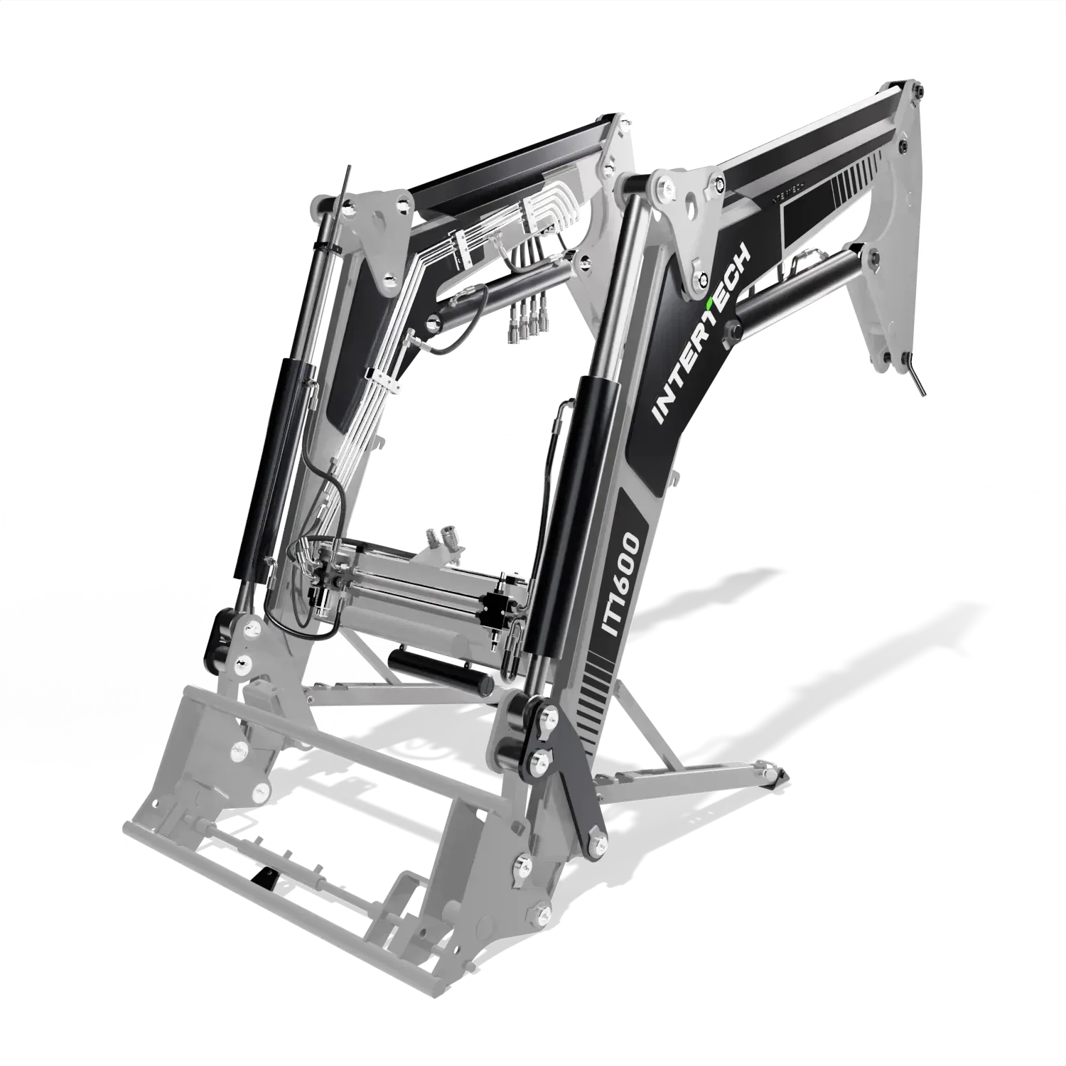 Cargador frontal INTERTECH IT 1600/S para tractor, 1.600 kg y 3.650 mm de elevación