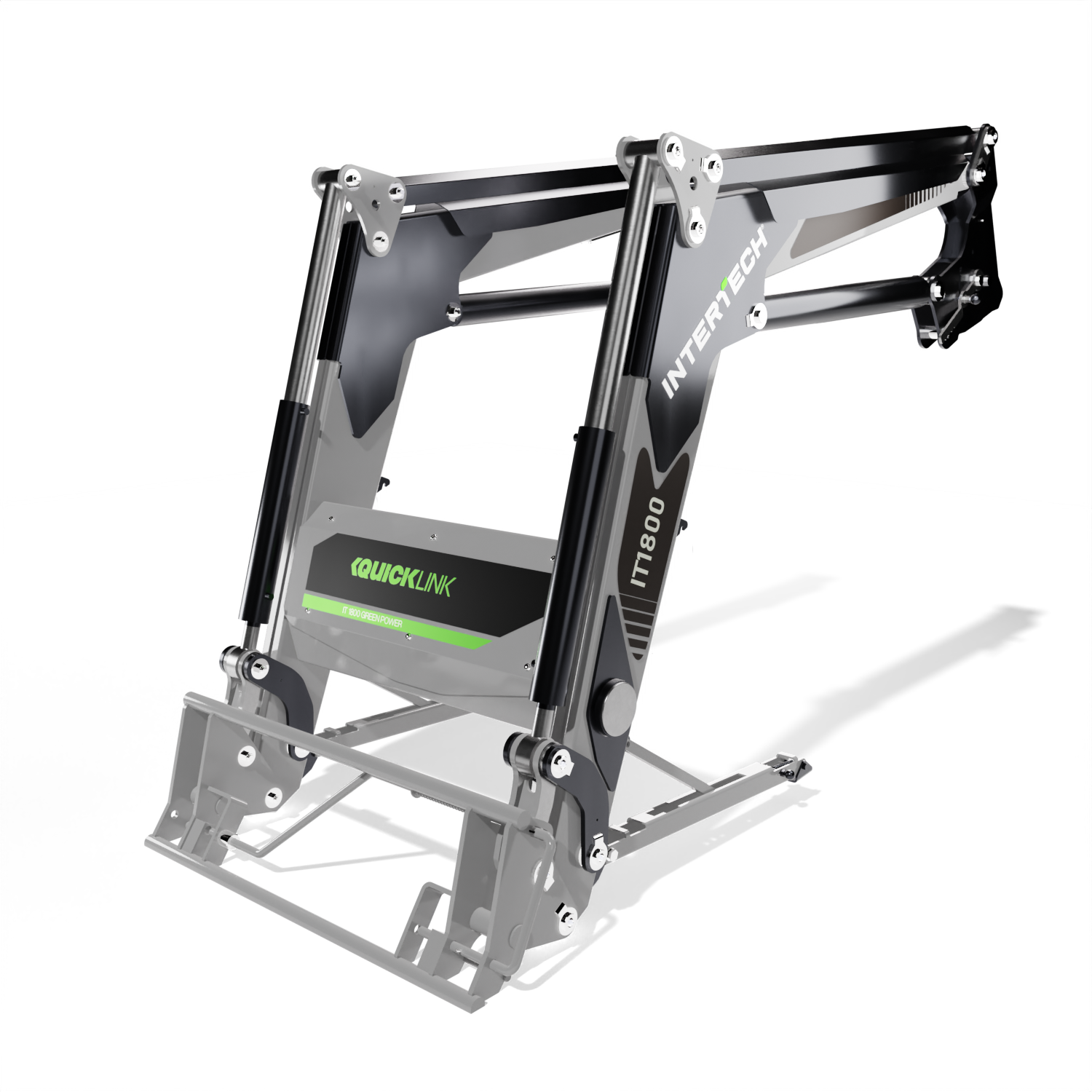 Cargador frontal INTERTECH IT 1800/M GREEN POWER para tractor, 1.800 kg y 3.530 mm de elevación