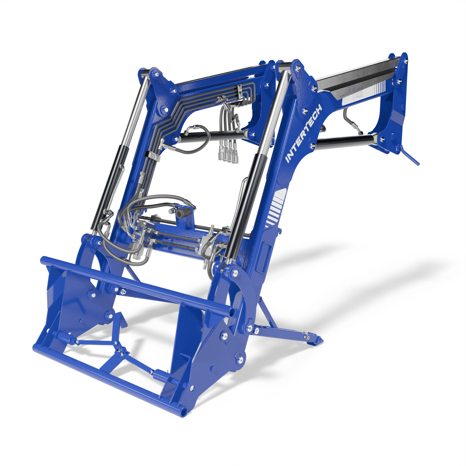 Cargador frontal INTERTECH IT 400 para tractor, 400 kg y 2.200 mm de elevación