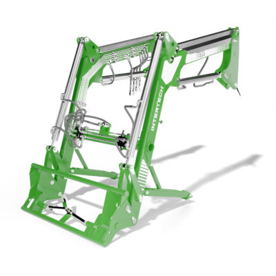 Cargador frontal INTERTECH IT 800 para tractor, 800 kg y 3.050 mm de elevación