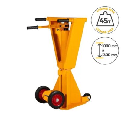 Soporte para remolques Novodinámica 12086 de 45 toneladas y altura regulable 1.000 a 1.300 mm