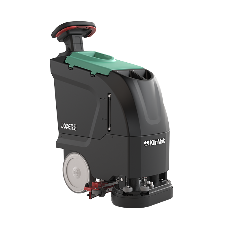 Fregadora secadora compacta KlinMak Joker 2040 de conductor a pie, vista general oficial