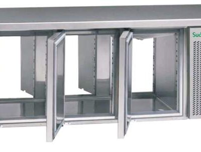 Mesa refrigerada central de puertas pasantes serie SMPGC Sudimp