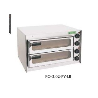 Horno mini pizza profesional La Bari PO-3.02-PV-LB para 2 pizzas