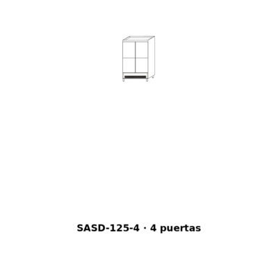 Armario refrigerado inox Sudimp SASD-125-4 964 L con 4 puertas