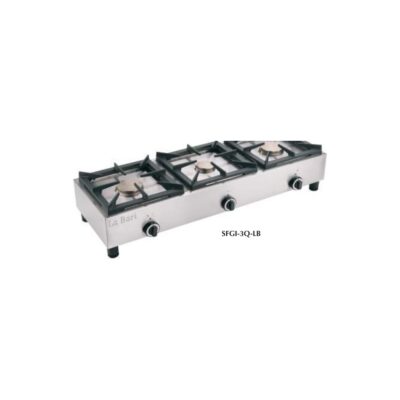 Cocina a gas sobremostrador La Bari SFGI-3Q-LB de 3 quemadores