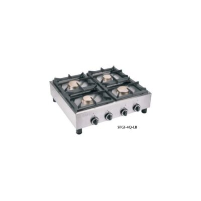 Cocina a gas sobremostrador La Bari SFGI-4Q-LB de 4 quemadores