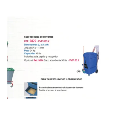 Carro para recogida de derrames Novodinámica 9829