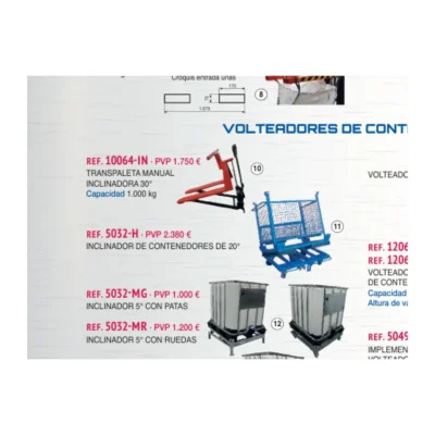 Transpaleta inclinadora Novodinámica 10064-IN 1000 kg 30°