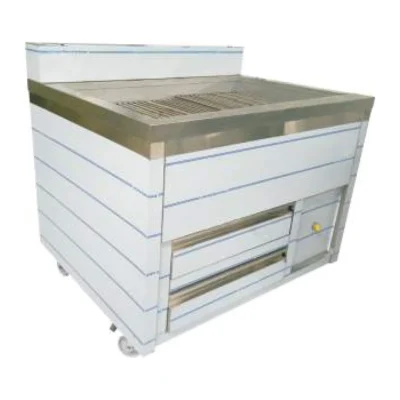 Barbacoa profesional de carbón SMBC-2000-F | 4 parrillas fijas