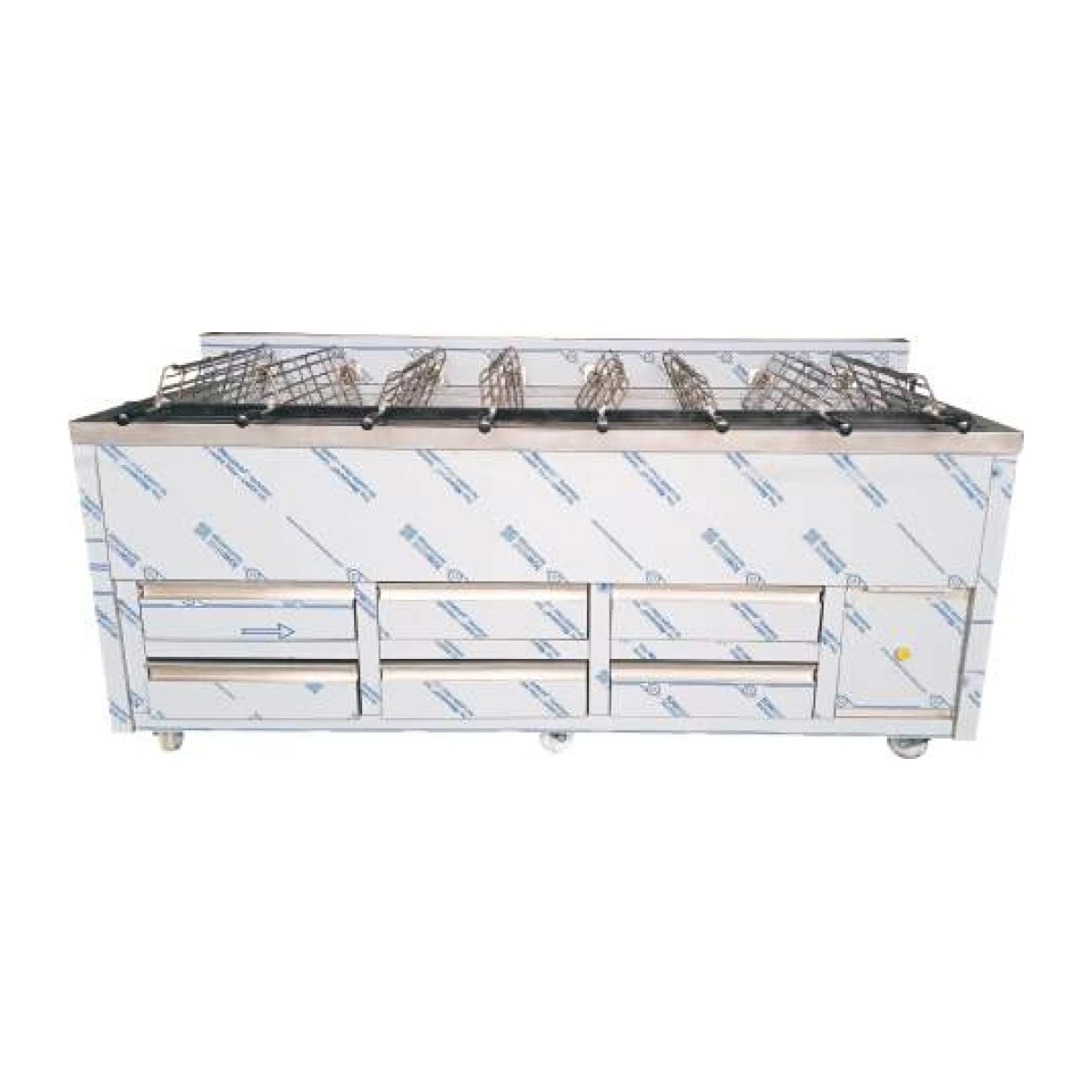 Barbacoa profesional rotativa SMBC-1200-R | 4 parrillas