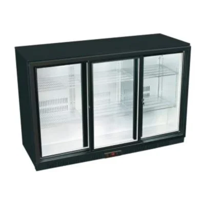 Armario expositor refrigerado negro SGN-320-HS | 320 L