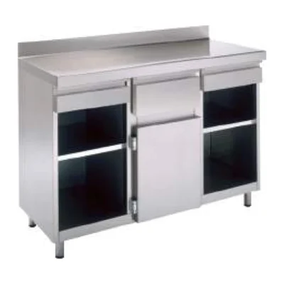Mesa cafetera inox SMAC-1060 | 1 cajón