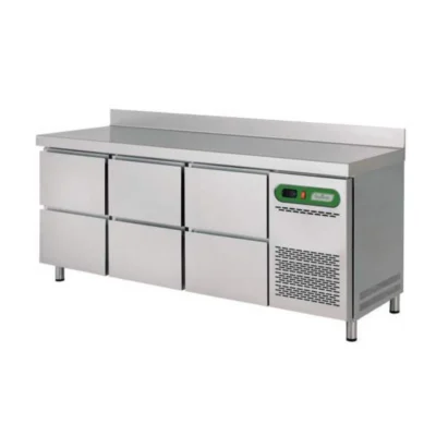 Mesa refrigerada SMPS-250-2C | 3 puertas + 2 cajones, 530 L